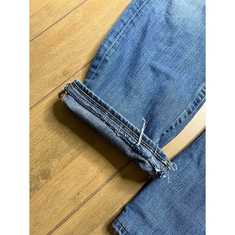 True Religion Jeans Mens 36X28 Blue‎ Ricky Straight Leg Back Flap Pockets Y2K